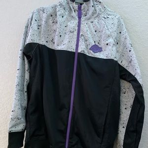 retro lakers zip up hoodie